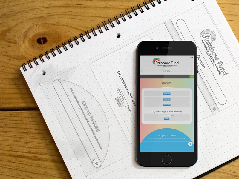 The Rainbow Fund brand concept design - alternative view