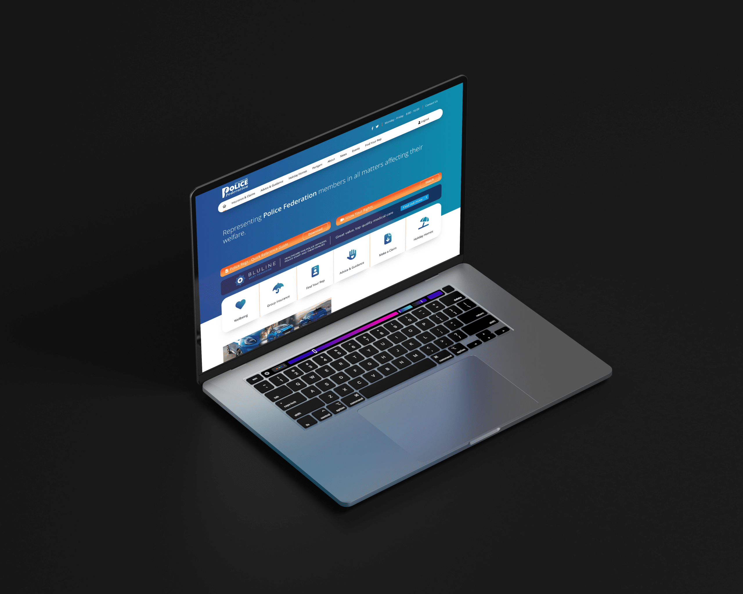 West Yorkshire Police Federation website shown on a laptop